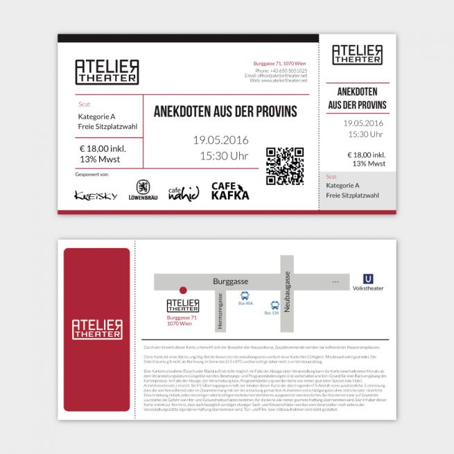 Atelier Theater Ticket, Lelaku